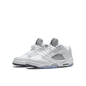 GS- Air Jordan 5 Low 'White Wolf Grey'- 7.5Y/9W